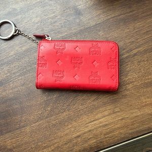 MCM Klara Monogram Wallet with Key Ring